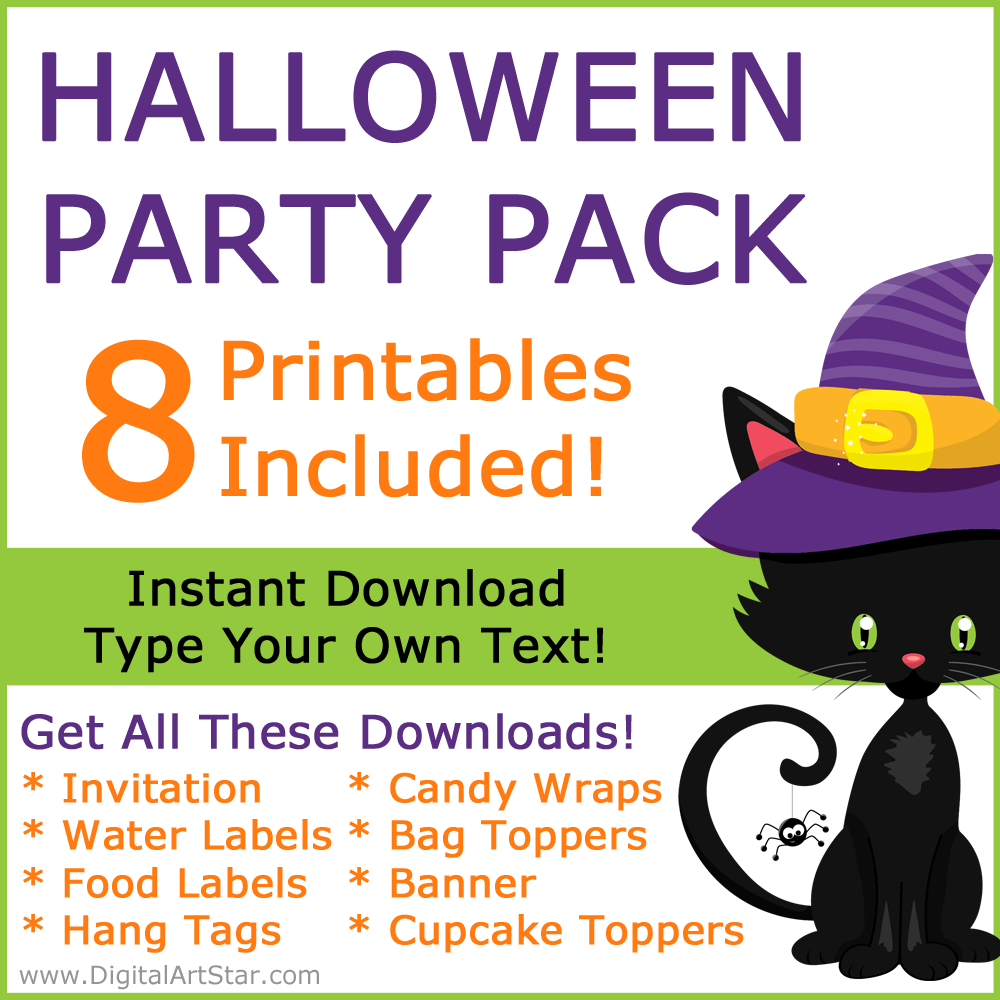 Cute Printable Halloween Party Pack