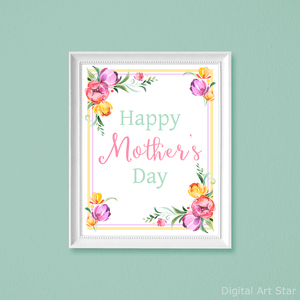 Floral Mother's Day Wall Art Printable