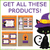 Cute Halloween Party Package Printables with Black Cat