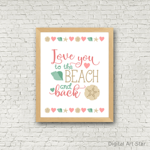 Downloadable Beach Art Printable for Newlyweds