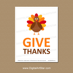 Instant Download Thanksgiving Art Print