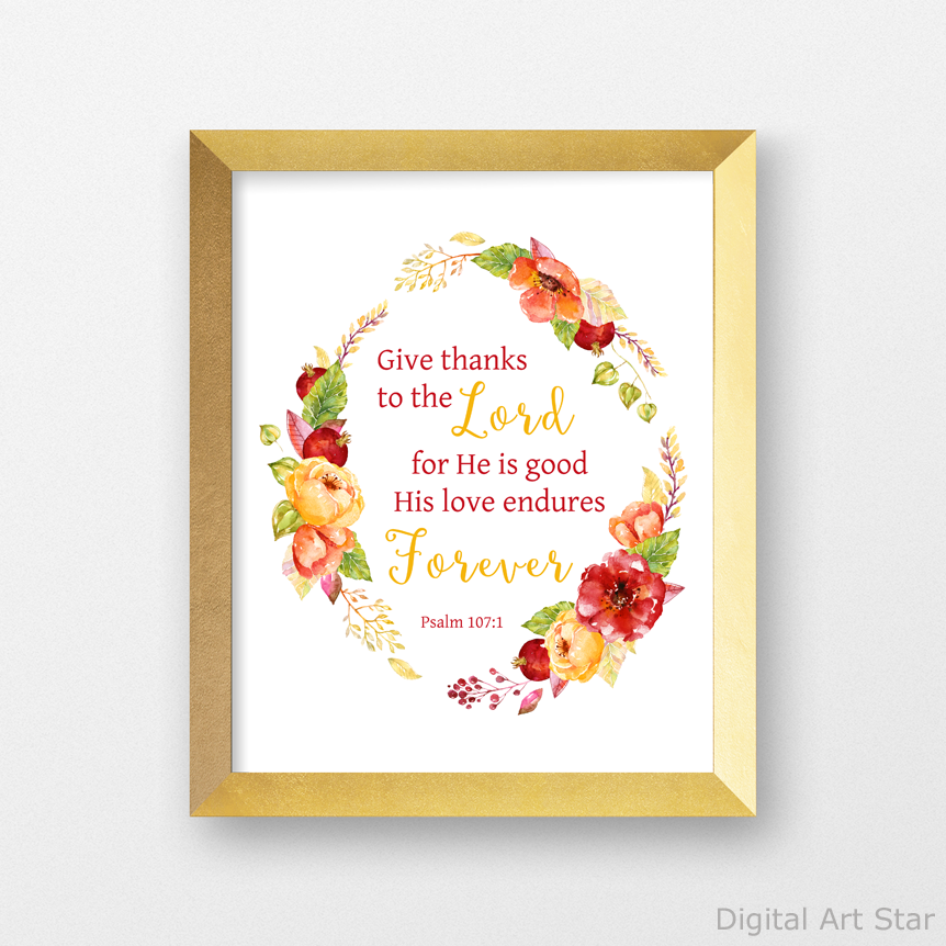 Give Thanks to the Lord Art Print Download