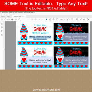 Gnome Valentine Template Editable