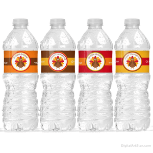 Happy Thanksgiving Water Bottle Labels Download