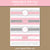 Pink and Gray Chevron Water Bottle Labels