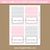 pink and gray wedding place cards