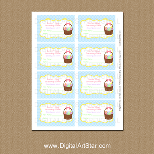 Printable Easter Basket Game for Adults Egg Guessing Game Cards