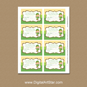 Printable St Patricks Day Candy Guess Game Leprechaun Themed