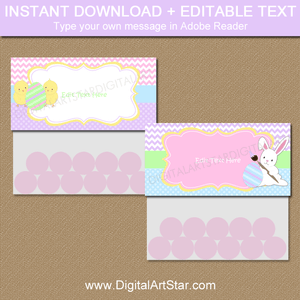 Editable Easter Candy Bag Topper Template