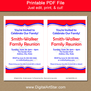 Printable Family Reunion Invitation Template