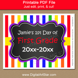 Editable Back to School Sign Template