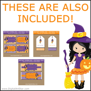 Witch Halloween Party Printables