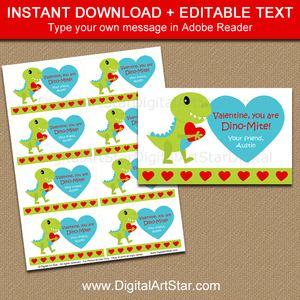You Are Dinomite Valentine Cards Printable