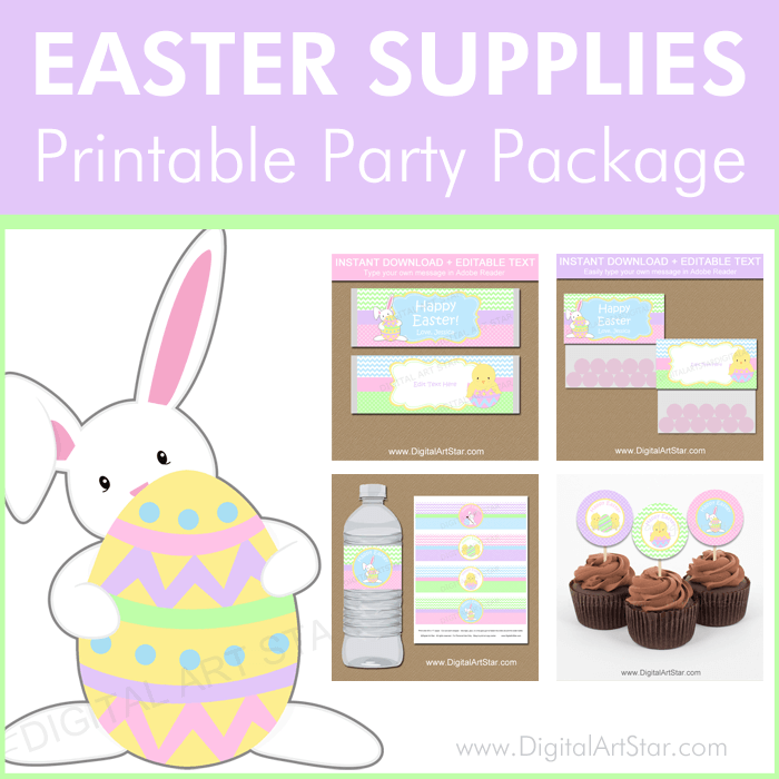 Easter Supplies Printable Party Package