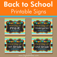 Back to School Printable Signs | Digital Art Star