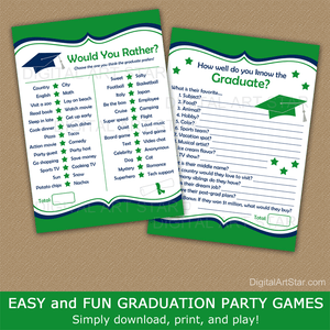 Would You Rather This or That Who Knows the Graduate Best Games Bundle Pack