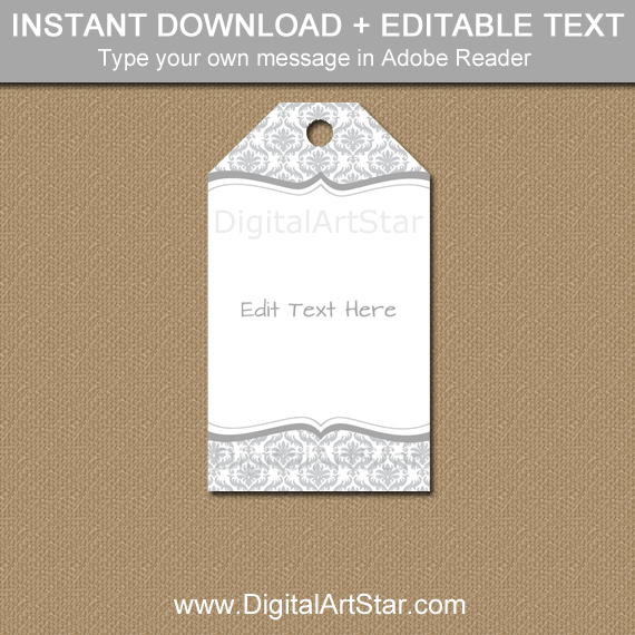 Free editable Gift Tag templates to download