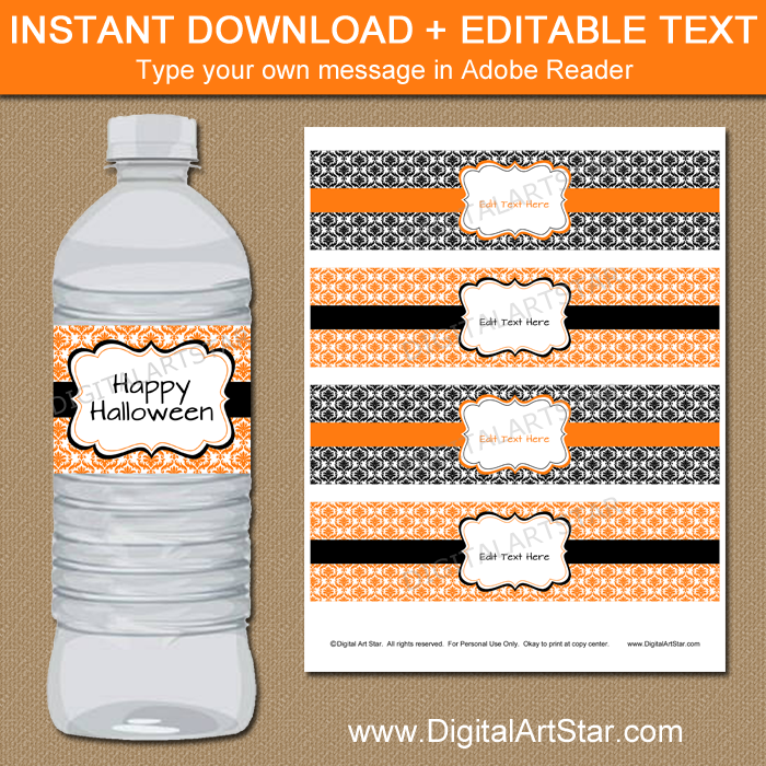 ▷ Pop it Water bottle Label Digital