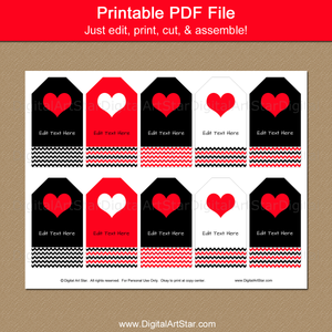 Printable Tags for Valentine Party