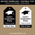 Black and White Graduation Tags - Editable Template