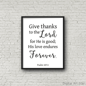 Black and White Scripture Wall Art Printable