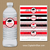Custom Graduation Party Water Bottle Labels, Red Black White