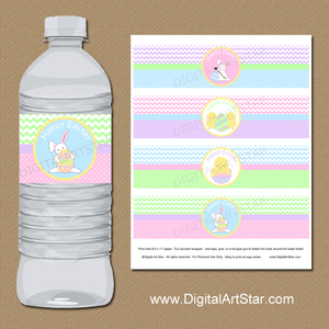 Cute Easter Water Bottle Labels Printable