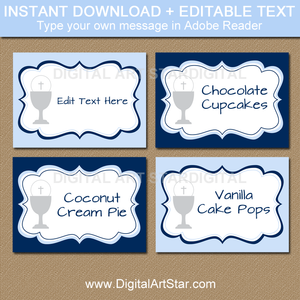 Instant Download First Communion Labels