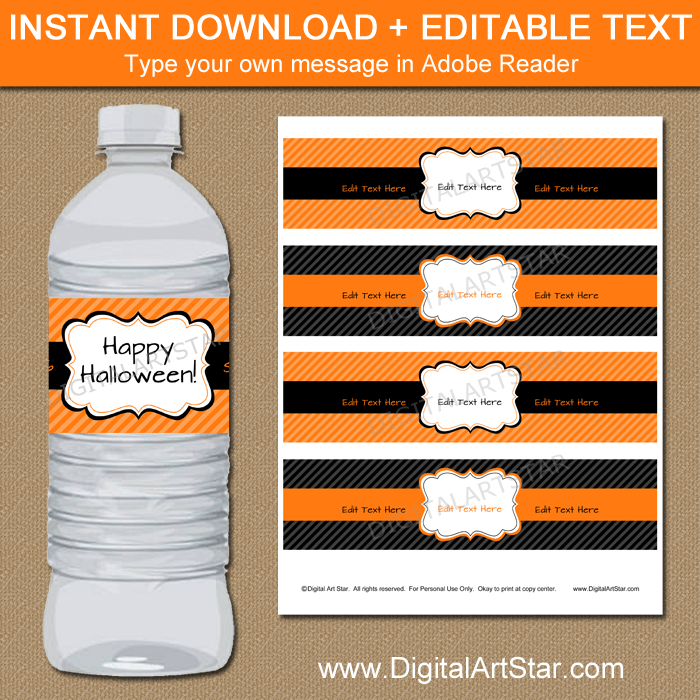 ▷ Pop it Water bottle Label Digital