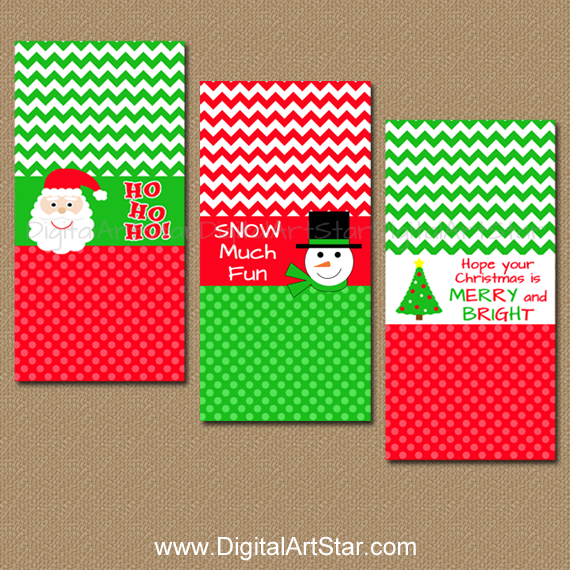 Holiday Candy Bar Wrappers