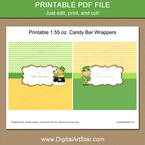 Leprechaun Candy Bar Wrappers Printable