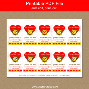 Cute Valentine Tags Printable for Treat Bags