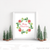 Merry Christmas Sign Printable with Watercolor Wreath