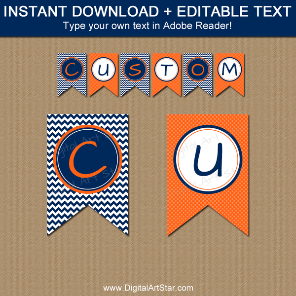 Printable Houston Astros Birthday Banner Instant Download