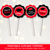 Personalized Red Black Graduation Cupcake Toppers Printable