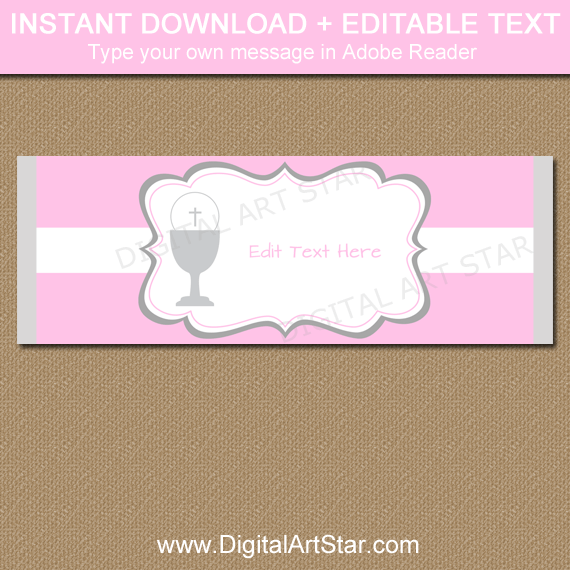 Instant Download First Communion Editable Template