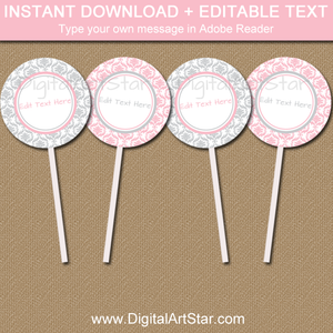 Instant Download Baby Shower Cupcake Toppers