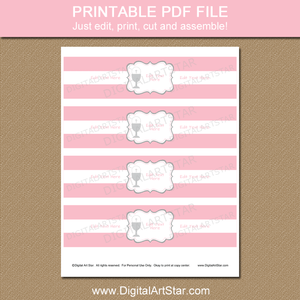 Printable Girl First Holy Communion Water Bottle Wrappers