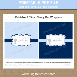 Printable First Communion Candy Bar Wrapper Template PDF