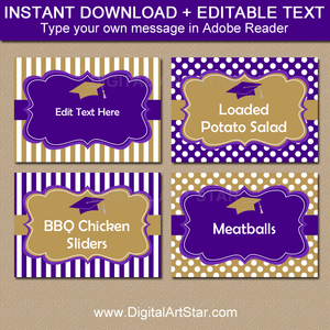 Instant Download Graduation Food Labels Printable
