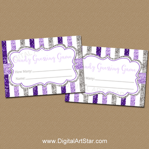 Printable Purple Candy Guessing Game