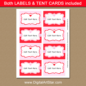 Valentine's Day Labels
