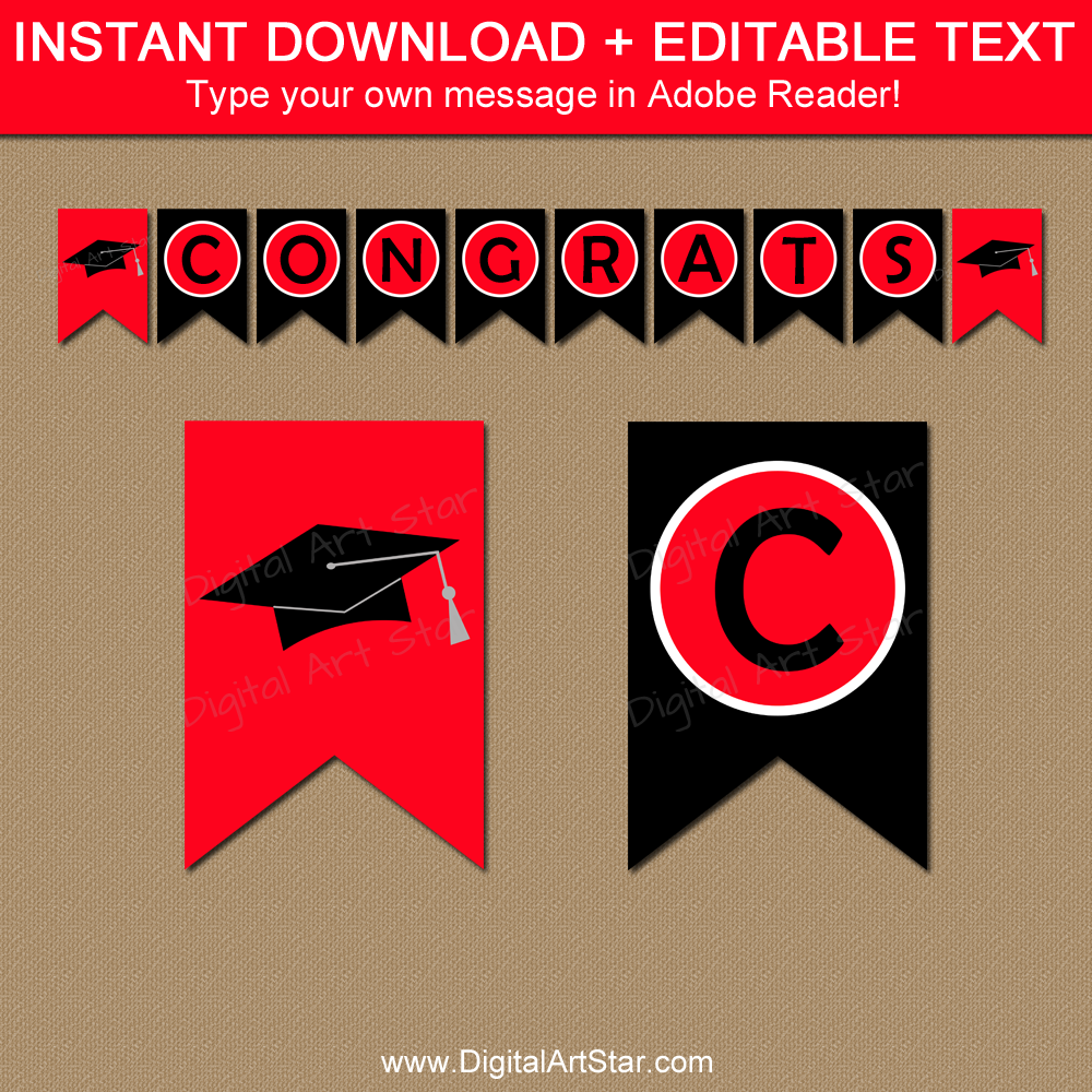 Instant Download Graduation Decorations