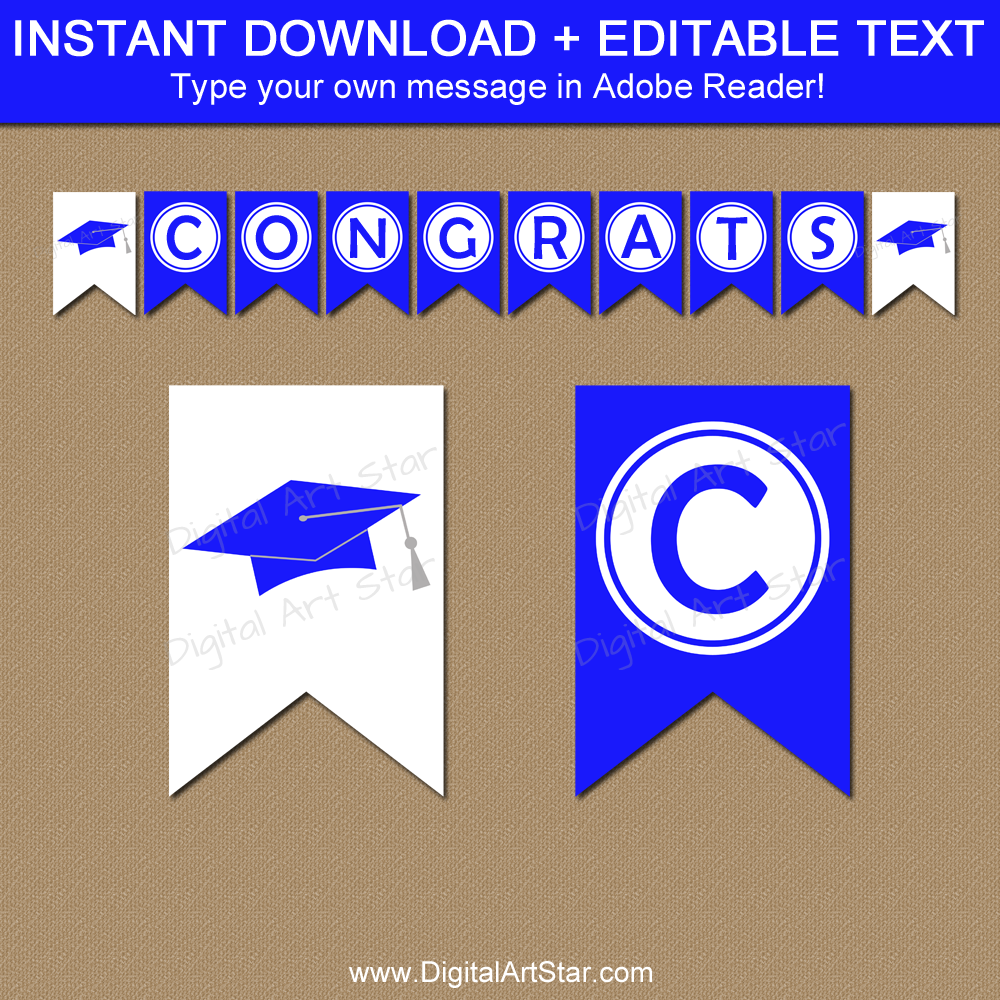 Editable Graduation Banner Template