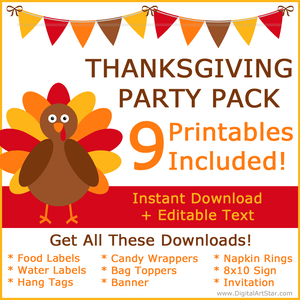 Thanksgiving Party Pack Printables