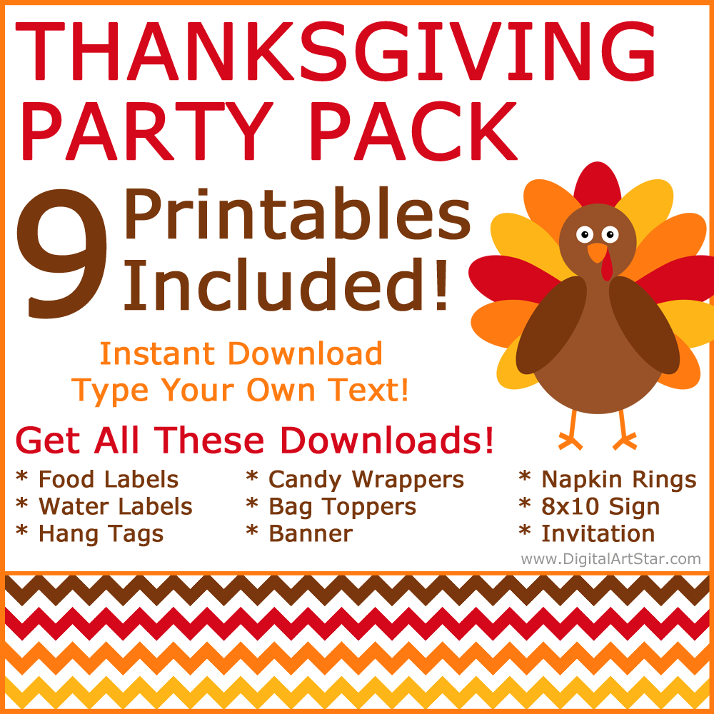 Printable Thanksgiving Turkey Candy Box - Parties and Patterns