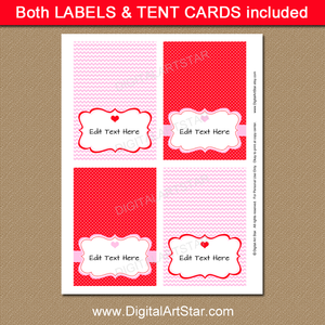 Valentine's Day Tent Cards