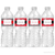 Water Bottle Labels Party Decorations - Red Black White Template