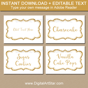 Golden Anniversary Place Cards Printable