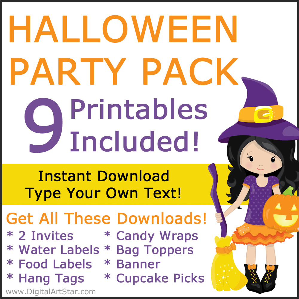 Witch Themed Halloween Decorations Party Pack
